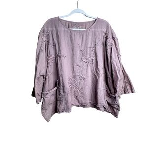 Kyla Seo Cami Blouse Top Caite Karyn Women's Small Oversized Boxy Wisteria A21